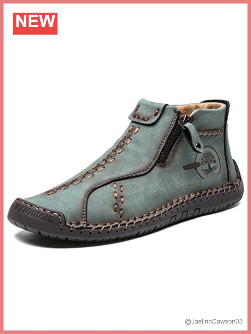 Ankle Booties Faux Leather Closed Toe Medieval Style Casual